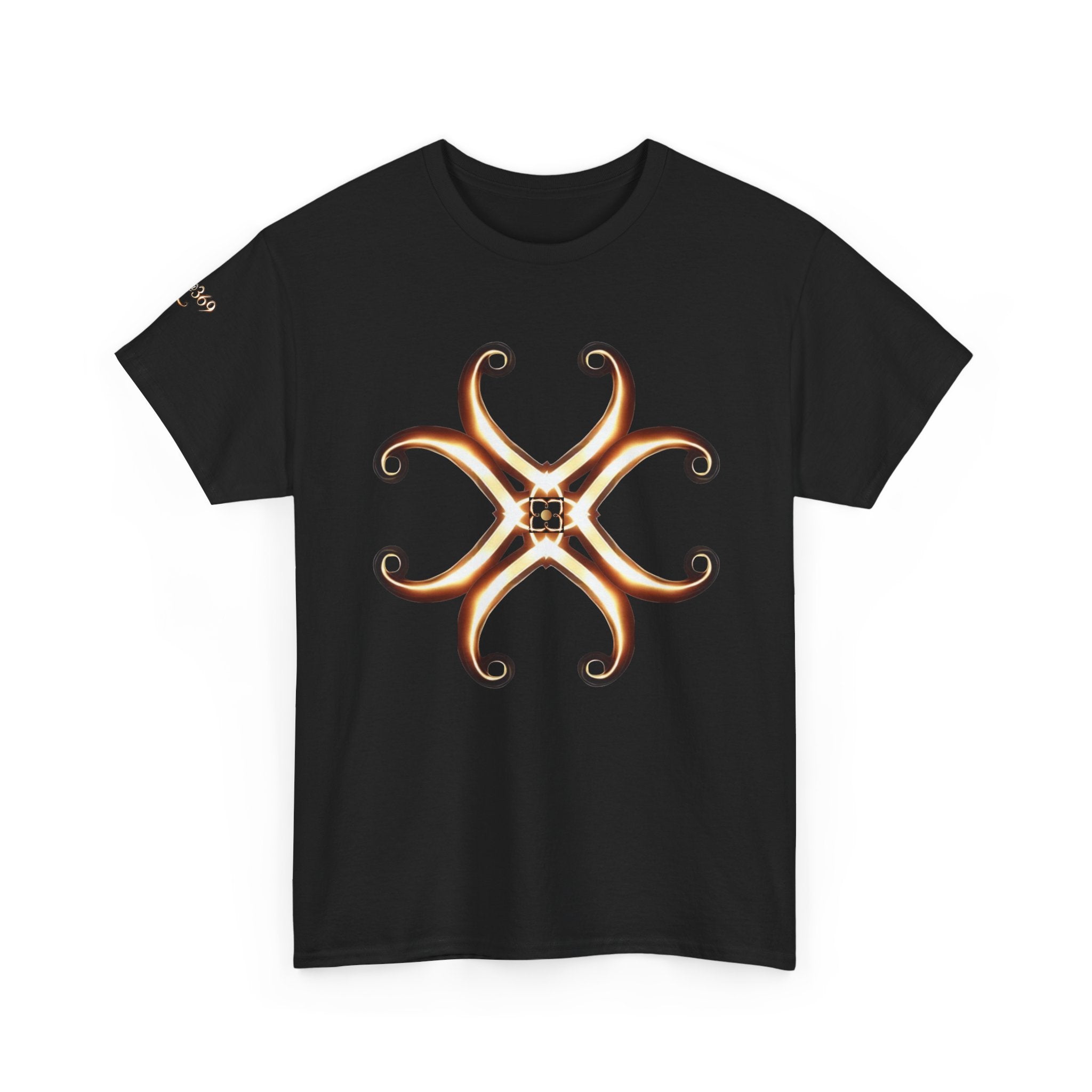 Fractal Starburst Tee — Golden Sacred Geometry Design